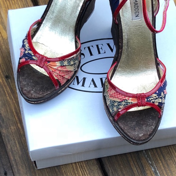 Steve Madden Lynbrook wedge platform sandal sz 9 - Picture 5 of 7